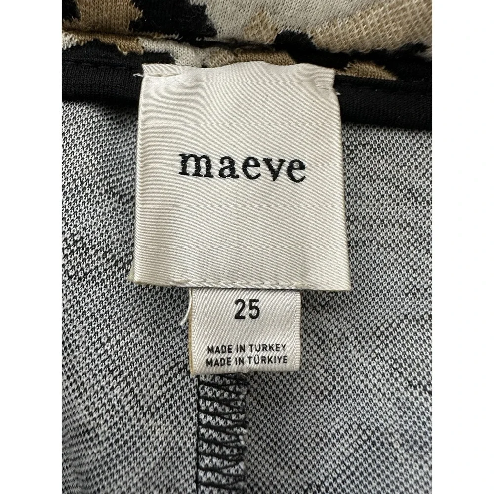 Maeve Wide Leg Pants Women's Size 25 Leopard Print The Ettie High-Rise Crop - Picture 4 of 9